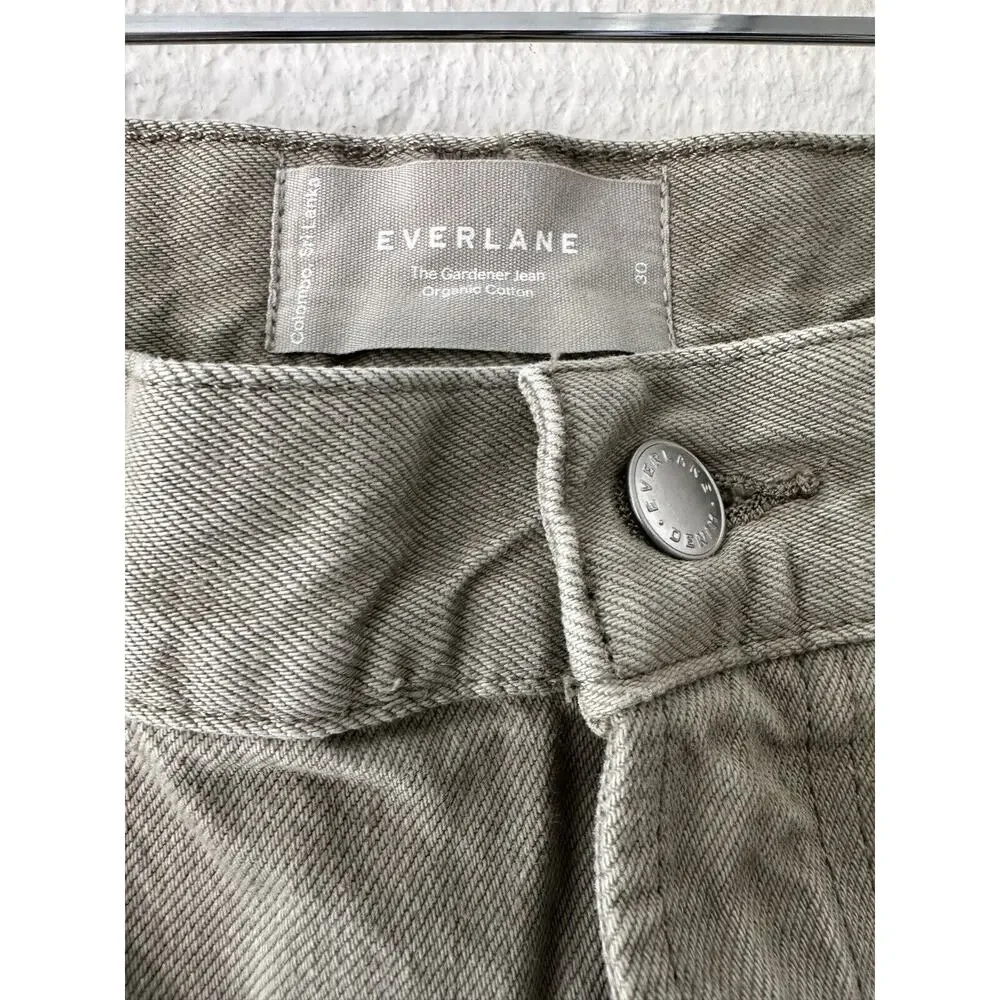 Everlane Olive Wide Leg Jeans - Picture 6 of 13